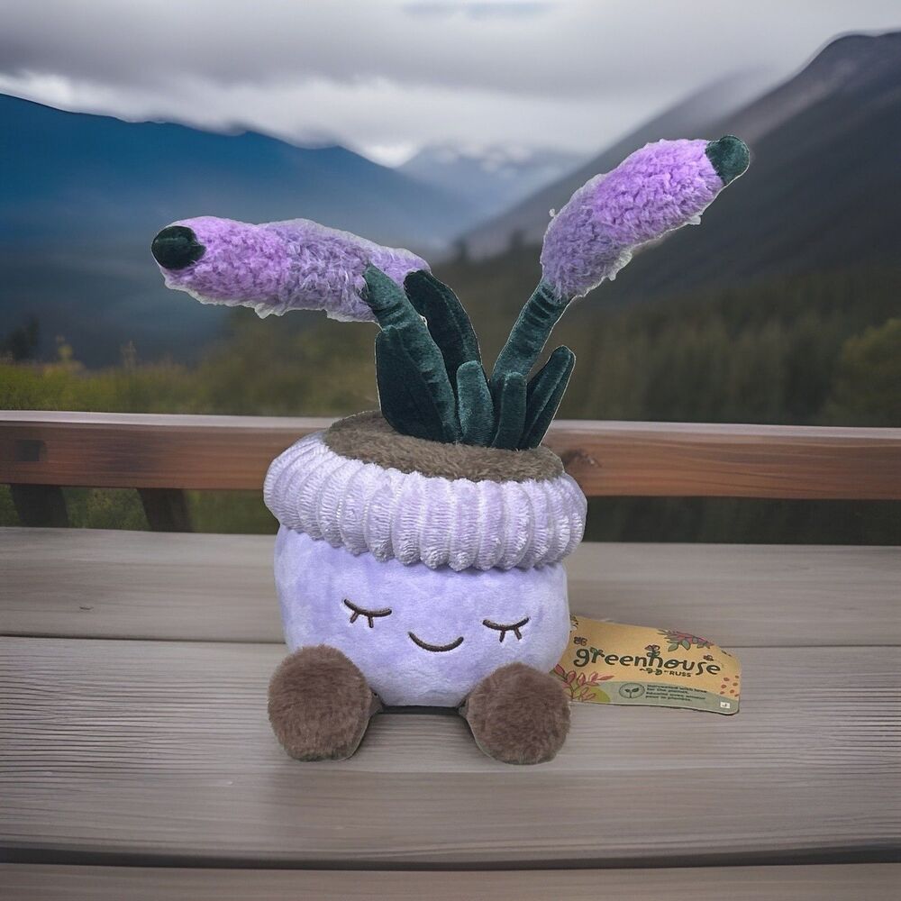 Russ Greenhouse Jana the Lilac Flower Plush 12" Large Jazwares
